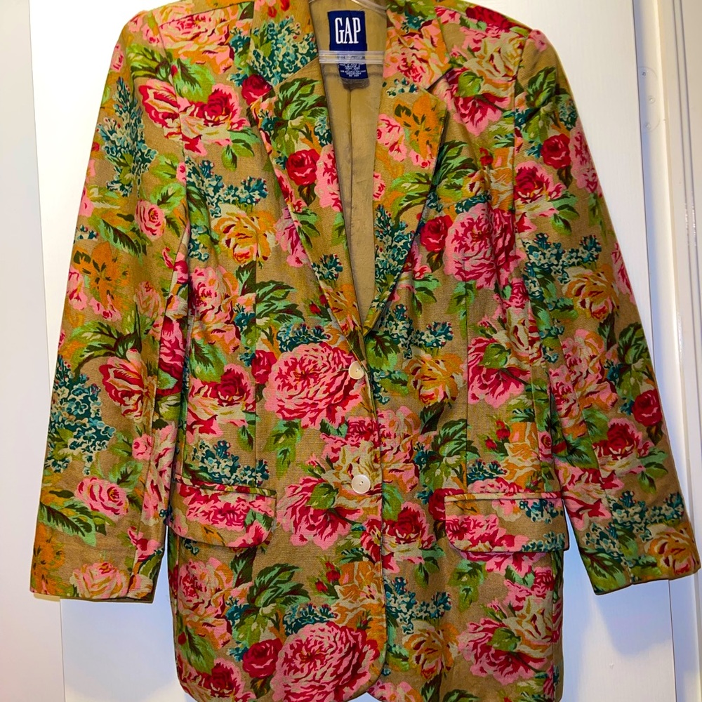 Vintage Retro GAP floral print blazer